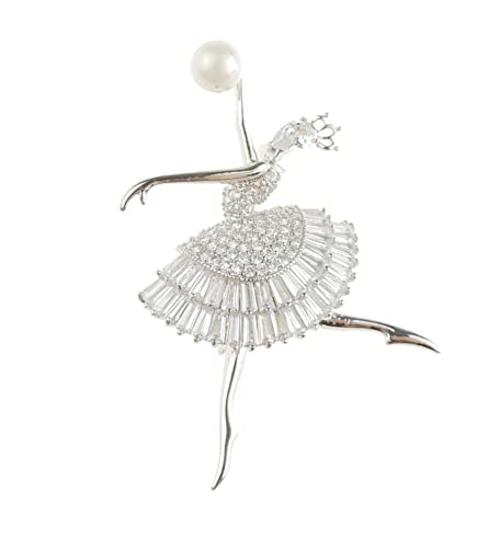 Glamour Girlz Broche bailarina de hada con diamantes de imitación y perlas...