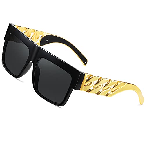 Moda Celebridad inspirada Oro Metal Cadena Kim Kardashian BeyoncÃ© Gafas de sol...