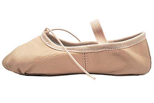 DANCEYOU Zapatos de Ballet de Cuero Zapatillas Gimnasia Ritmica de Rosa Carne...