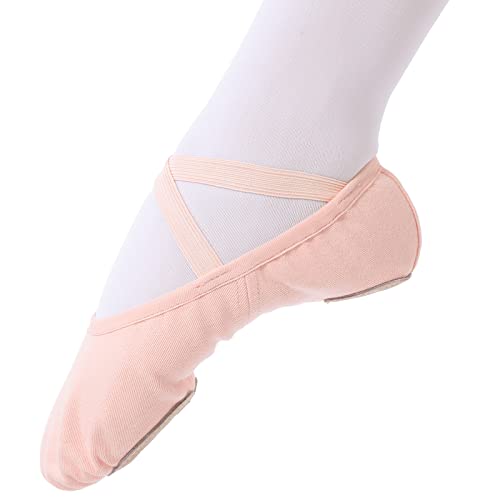 Zapatillas de Danza para niÃ±as Zapatos de Ballet Lona elÃ¡stica con Suela de...
