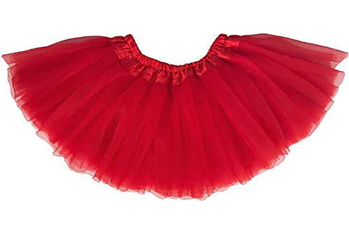 Dancina Falda Tutú Clásica de Ballet para Bebés 6-24 Meses Rojo Intenso