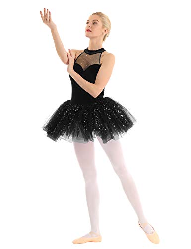 CHICTRY Vestido Tutú de Ballet Mujer Disfraz Bailarina Adultas Vestido...