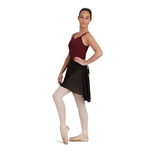 Capezio - Falda de ballet, falda cruzada 260, 2 colores para adultos, color...