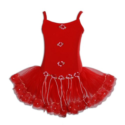Cinda Tutú Ballet Danza Vestido Rojo 4-5 Años