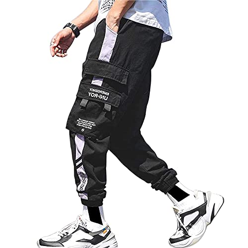 XYXIONGMAO Streetwear - Pantalones deportivos de estilo hip hop, estilo cargo,...