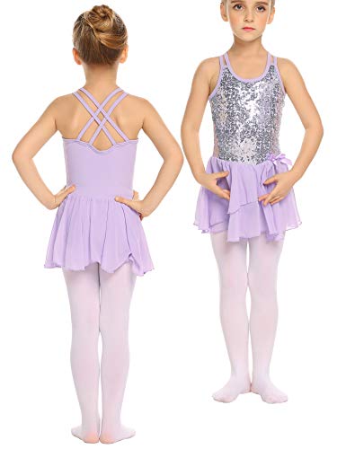 trudge trudge - Vestido de ballet para niña con tutú, falda de lentejuelas,...