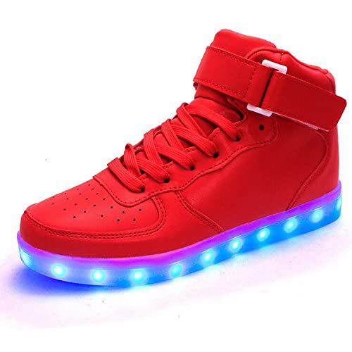 Padgene Unisex Zapatillas LED para Hombre Mujere con Luces (7 Colores) USB Carga...