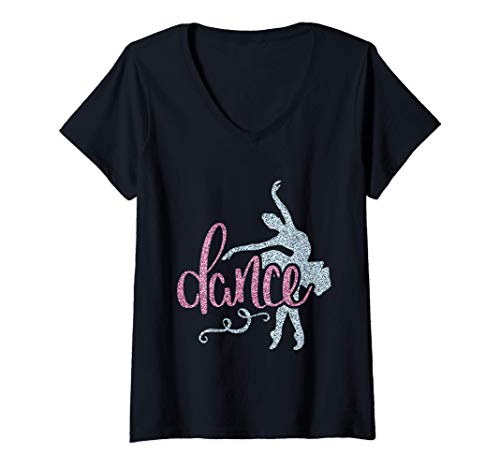 Mujer Dance Ballet | Ballerina Barre Dancer Workout Camiseta Cuello V