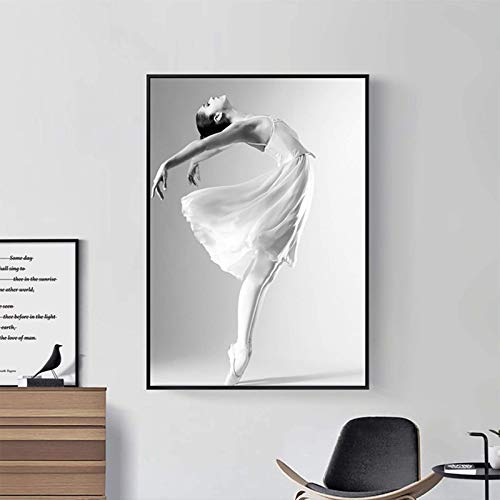 HYFBH Carteles e Impresiones Dancing Girl Ballet Póster nórdico Imagen Arte de...