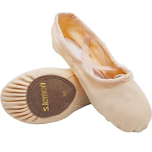 s.lemon Zapatillas de Ballet,Lona Suela Partida Principiantes Danza Zapatos...