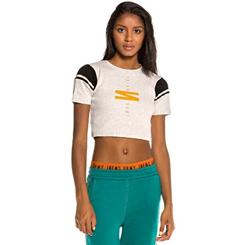 GRIMEY Camiseta Chica Nite Marauder Girl Crop Top SS20 Sport Grey-M