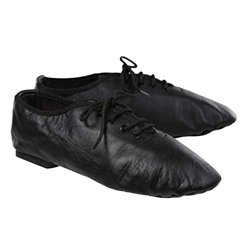 Zapatos Jazz de suela dividida, piel negra, color Negro, talla 36 2/3 EU