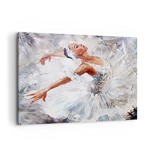 ARTTOR Cuadros sobre lienzo Bailarina Baile Ballet Música Arte 120x80cm Lienzos...