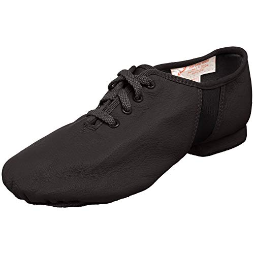 Sansha Tivoli Jazz - Zapatos de Piel con Cordones, Color Negro, Talla 35.5 EU