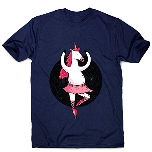 Graphic Gear Ballet Unicorn - Camiseta para hombre Azul azul marino 3XL