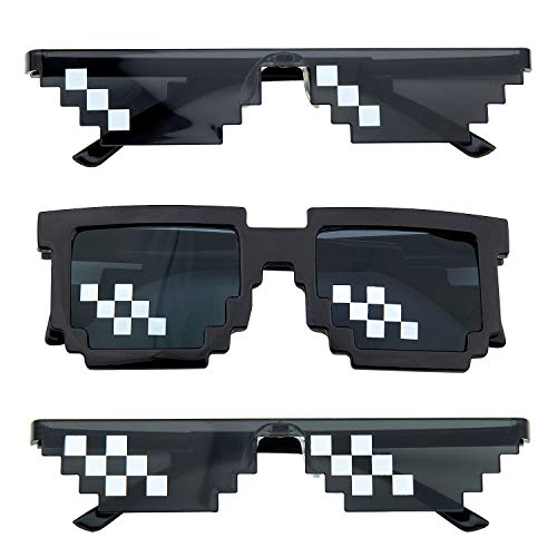 Comius Sharp Gafas Thug Life, 3 Pack Mosaico Gafas de Sol Para Hombre y Mujer,...