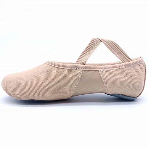s.lemon Niñas Ballet Zapatos,Rosa Tetradimensional Elasticidad Algodón Yoga...