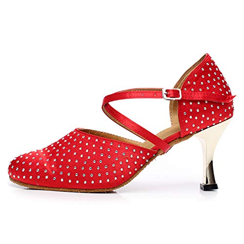 HROYL Zapatos de Baile Mujer Zapatos de Baile Latino Mujer Salsa Zapatos de...