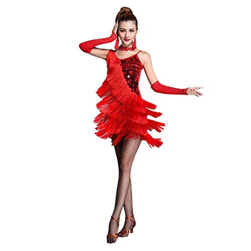 Xinvivion Latín Vestido de Baile para Mujer - Vals Salón de Baile Bailando...