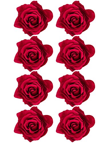 8 Piezas Pinzas de Pelo de Flor Rosa Clips de Pelo de Flor Hebillas de Pelo de...