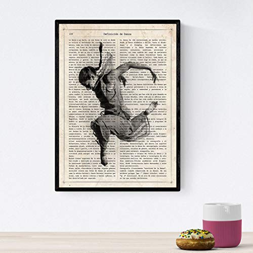 Nacnic Poster de Bailarina Saltando.Láminas Vintage para decoración de...
