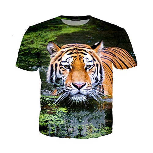 Camiseta de Tigre para Hombre y Mujer, Sudadera a la Moda con Estampado 3D de...