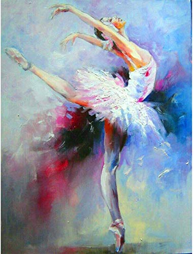 Pintar por Numeros Bailarina de ballet artística DIY Cuadro al óleo con...