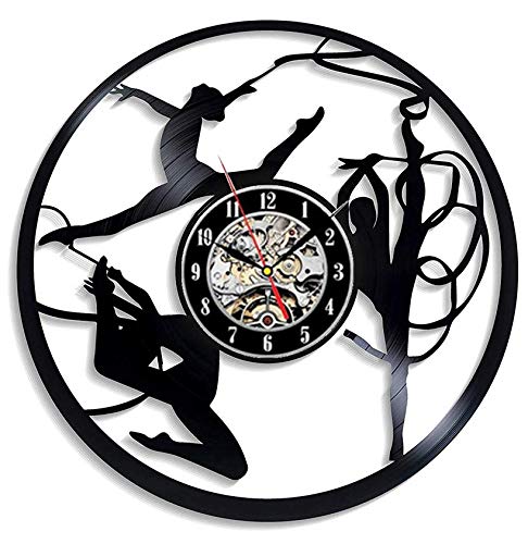 Reloj De Vinilo Ballet Vinyl Record Reloj de Pared Diseño Moderno Culturismo...