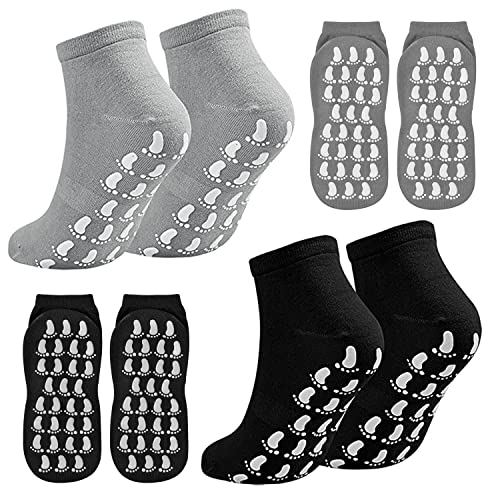 2 pares de calcetines antideslizantes para hombres y mujeres, calcetines de yoga...